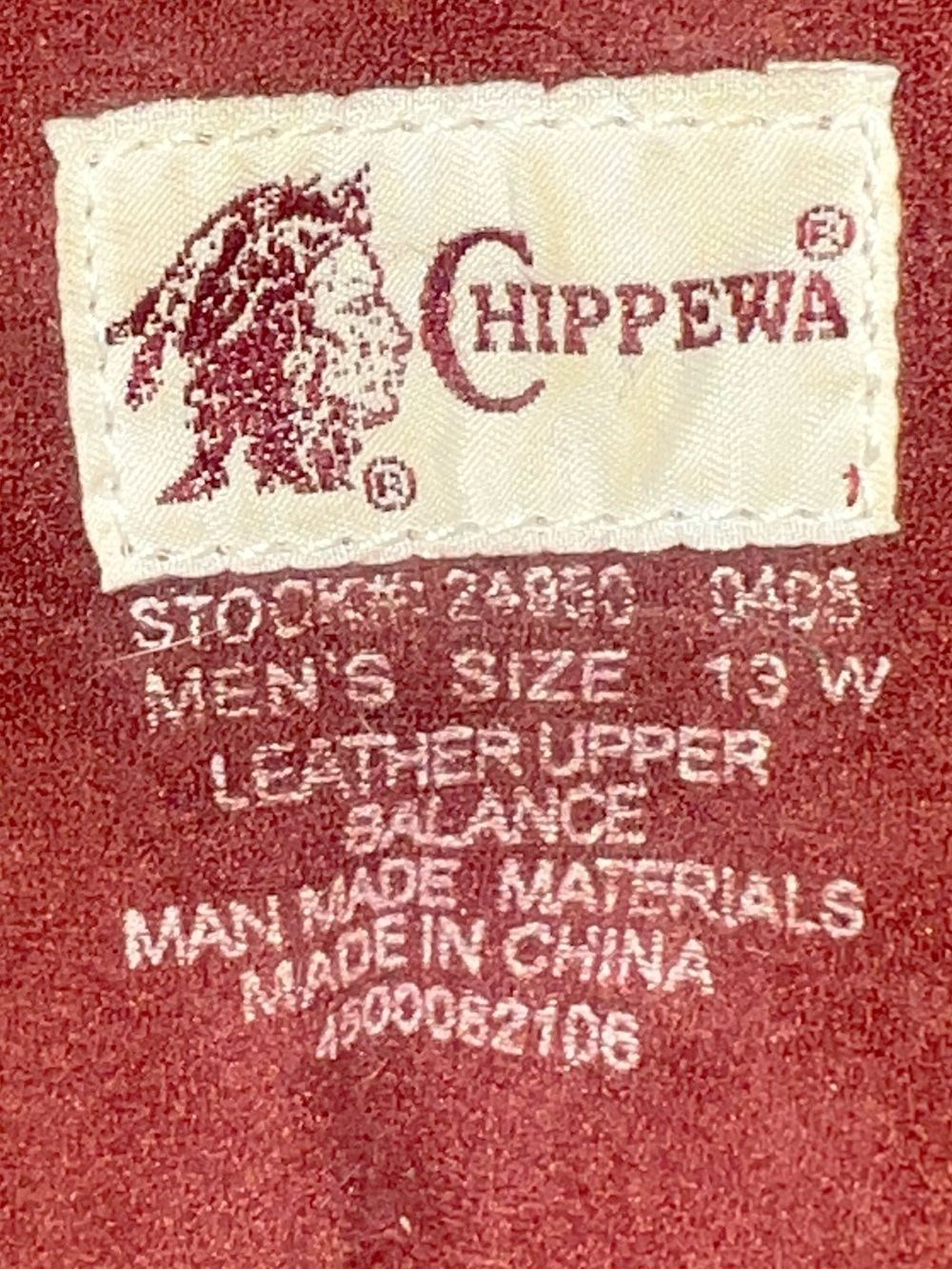 CHIPPEWA 👷 VINTAGE 8” TAN NUBUCK LEATHER INDIAN HEAD STAMP WORK BOOTS  Men 13W